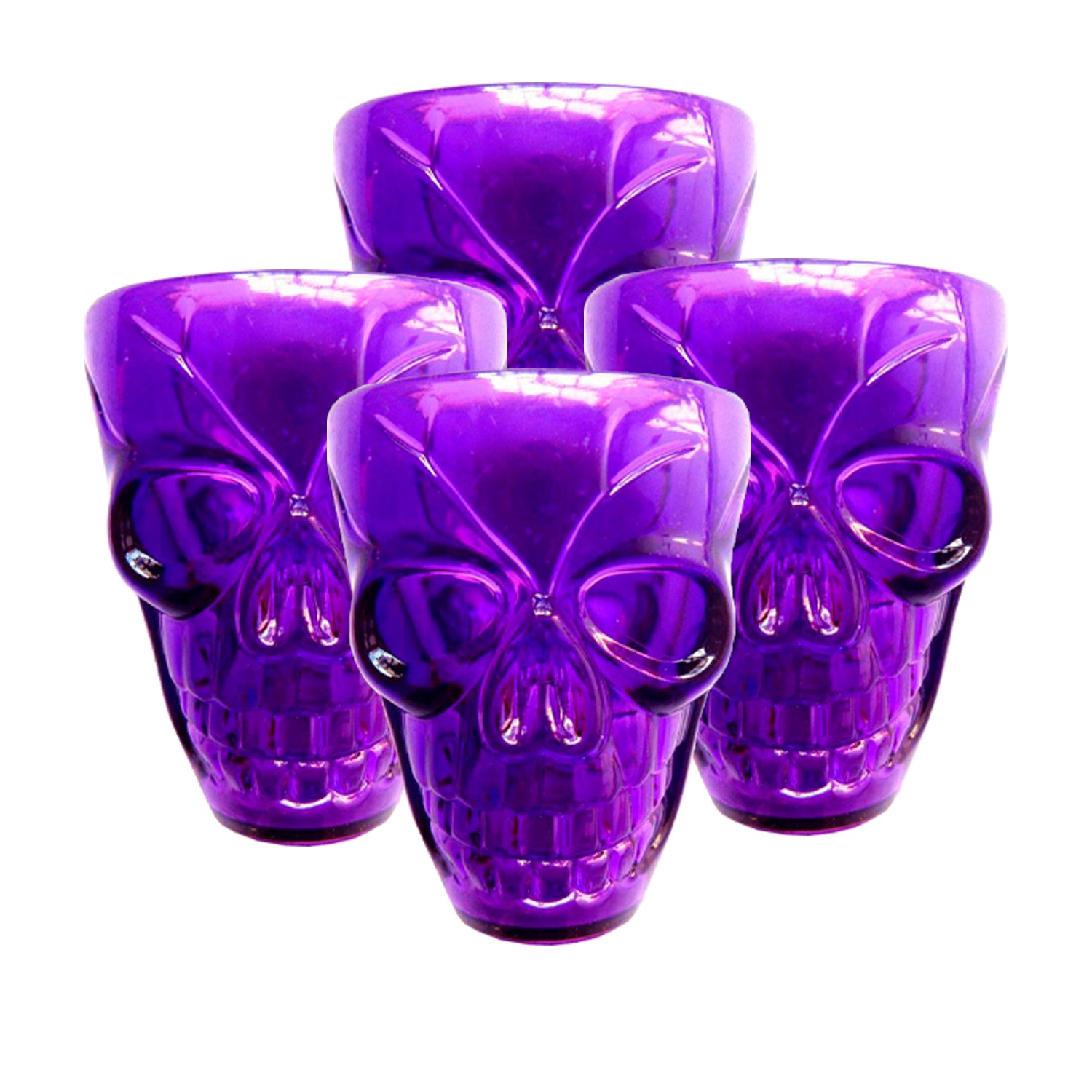 Vasos Calaveras 4 Piezas 5,5x5 cm | Big Party